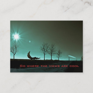 Cartes de visite photo d'art des poutres de soleil