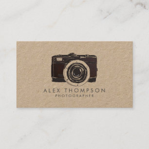 Cartes de visite photographes Kraft Vintage