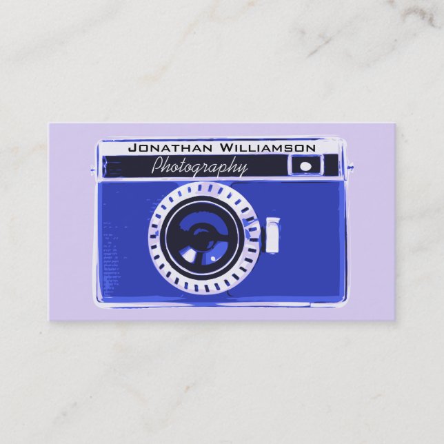 Cartes de visite photographiques Retro Blue (Devant)