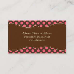 cartes de visite Pois au chocolat Raspberry