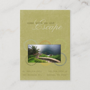 Cartes de visite potelés d'évasion