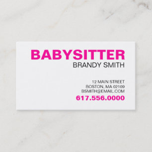 cartes de visite Pour Babysitters