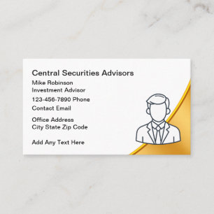 Cartes de visite pour conseiller en investissement
