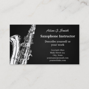 Cartes de visite pour des saxophonistes