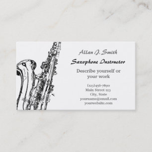 Cartes de visite pour des saxophonistes