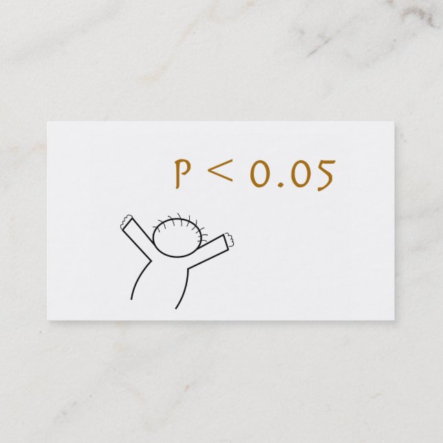 Cartes de visite pour des statisticiens (Dos)