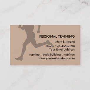 Cartes de visite pour entraînement personnel