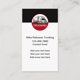 Cartes de visite pour entreprise de camionnage