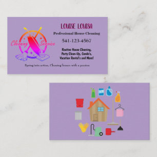 Cartes de visite pour entreprise de nettoyage de m