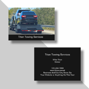 Cartes de visite pour entreprise de remorquage aut