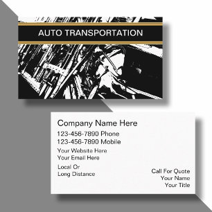 Cartes de visite pour entreprise de transport auto