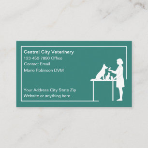 Cartes de visite pour entreprise médicale vétérina