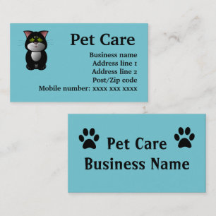 Cartes de visite pour garde d'animaux