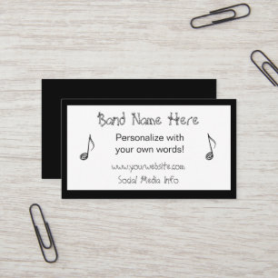 Cartes de visite pour groupe de musique country