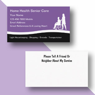 Cartes de visite pour infirmière ou aide-soignante