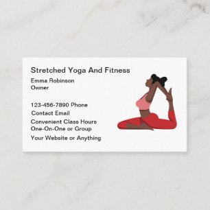 Cartes de visite pour instructeur de yoga afro-amé