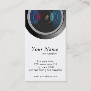 Cartes de visite pour la photographie à objectif d