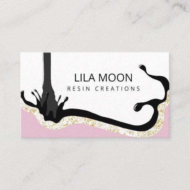 Cartes de visite Pour L'Artiste De La Résine (Devant)
