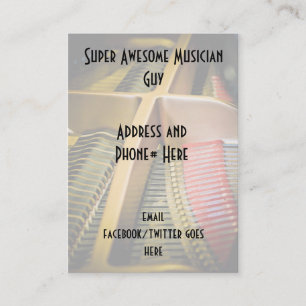 Cartes de visite pour le musicien