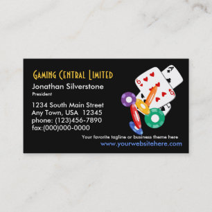 Cartes de visite pour le poker