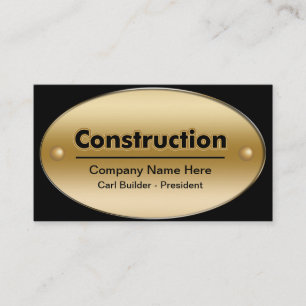 Cartes de visite pour l'entreprise de construction