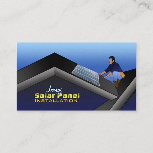 Cartes de visite pour les panneaux solaires (Devant)