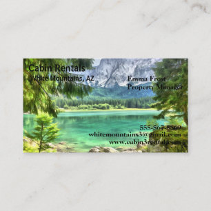 Cartes de visite pour location de vacances au lac 