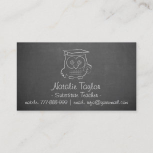 Cartes de visite pour professeur suppléant avec ta