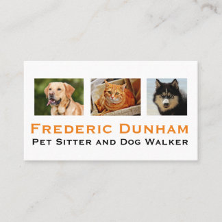 Cartes de visite pour promeneurs de chiens et gard
