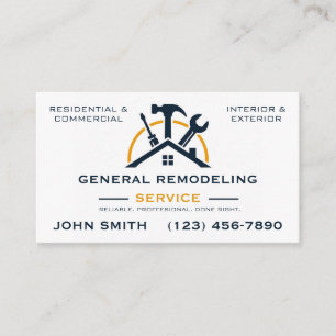 Cartes de visite pour rénovation de maison