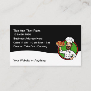 Cartes de visite pour restaurant italien de pizza