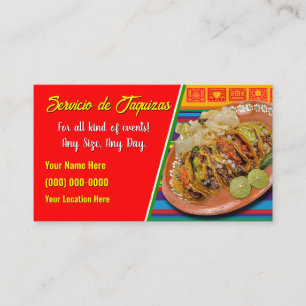 Cartes de visite pour service de tacos