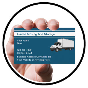 Cartes de visite pour services de déménagement et 