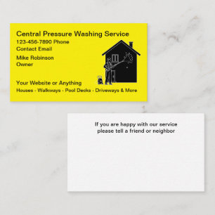 Cartes de visite pour services de lavage sous pres