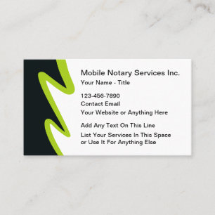 Cartes de visite pour services de notaire mobile m