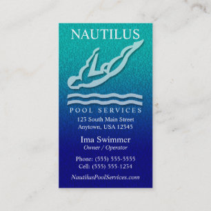 Cartes de visite pour services de piscine