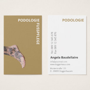 Cartes de visite pour soins des pieds