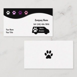 Cartes de visite pour toilettage de chiens