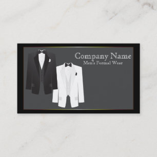Cartes de visite pour vêtements de soirée pour hom