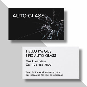Cartes de visite pour vitres automobiles