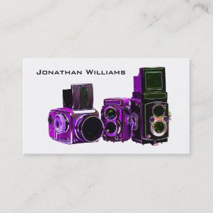Cartes de visite pourpres de photographie