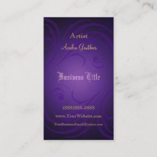 Cartes de visite pourpres de remous de Fashionista