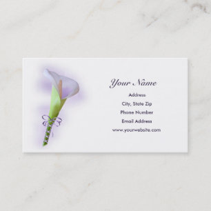 Cartes de visite pourpres de zantedeschia