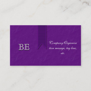 Cartes de visite pourpres élégants de ruban de