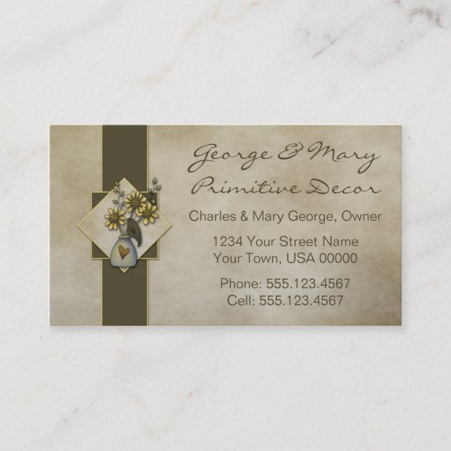 Cartes de visite primitifs de regard de corneilles (Devant)