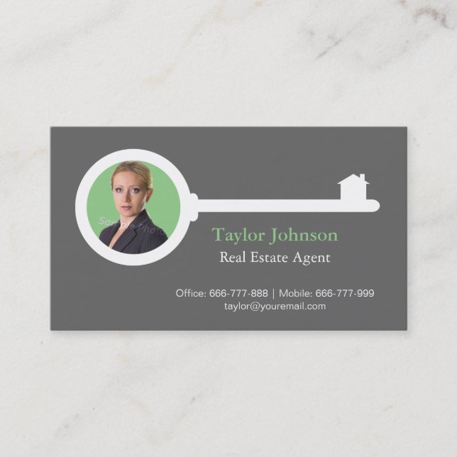 Cartes de visite professionnelles d'agent immobili (Devant)