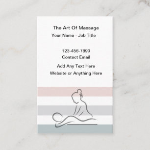 Cartes de visite professionnelles de massage tenda