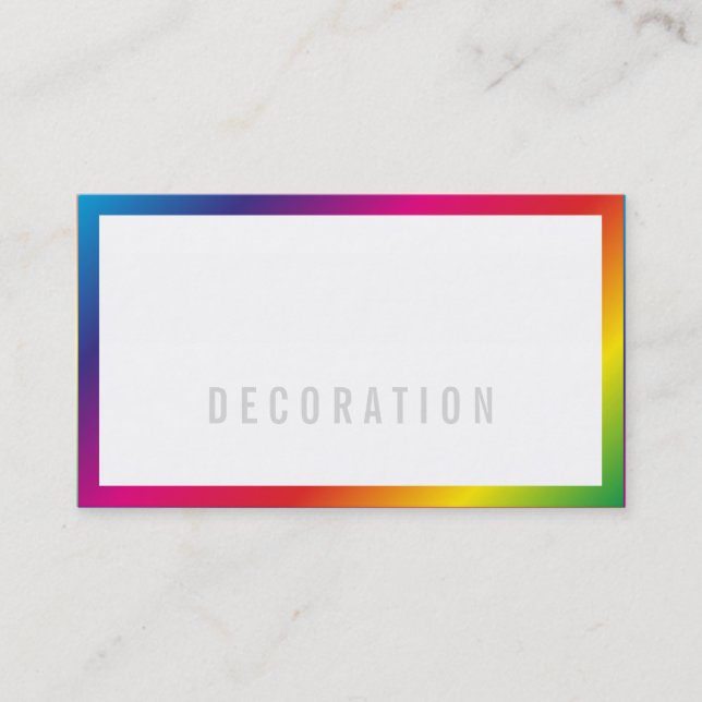 Cartes de visite professionnelles Rainbow (Devant)