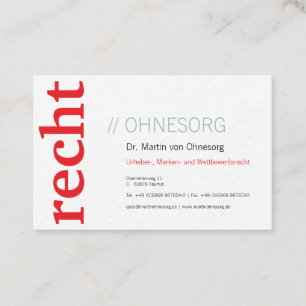 Cartes de visite professionnelles rouge vert noir