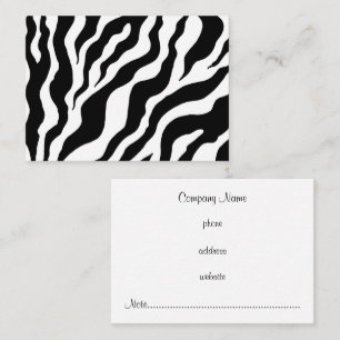 Cartes de visite professionnelles Zèbre Gras